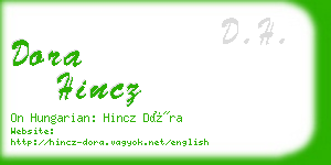 dora hincz business card